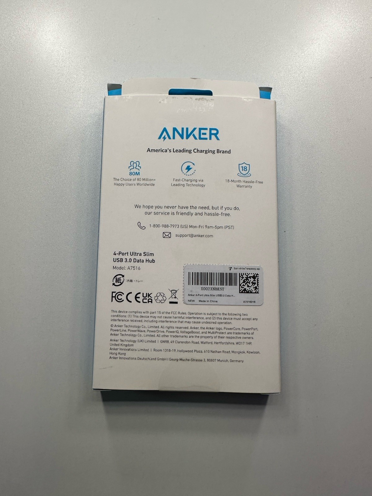 ANKER 4 Port Ultra Slim USB 3.0 Data Hub A7516