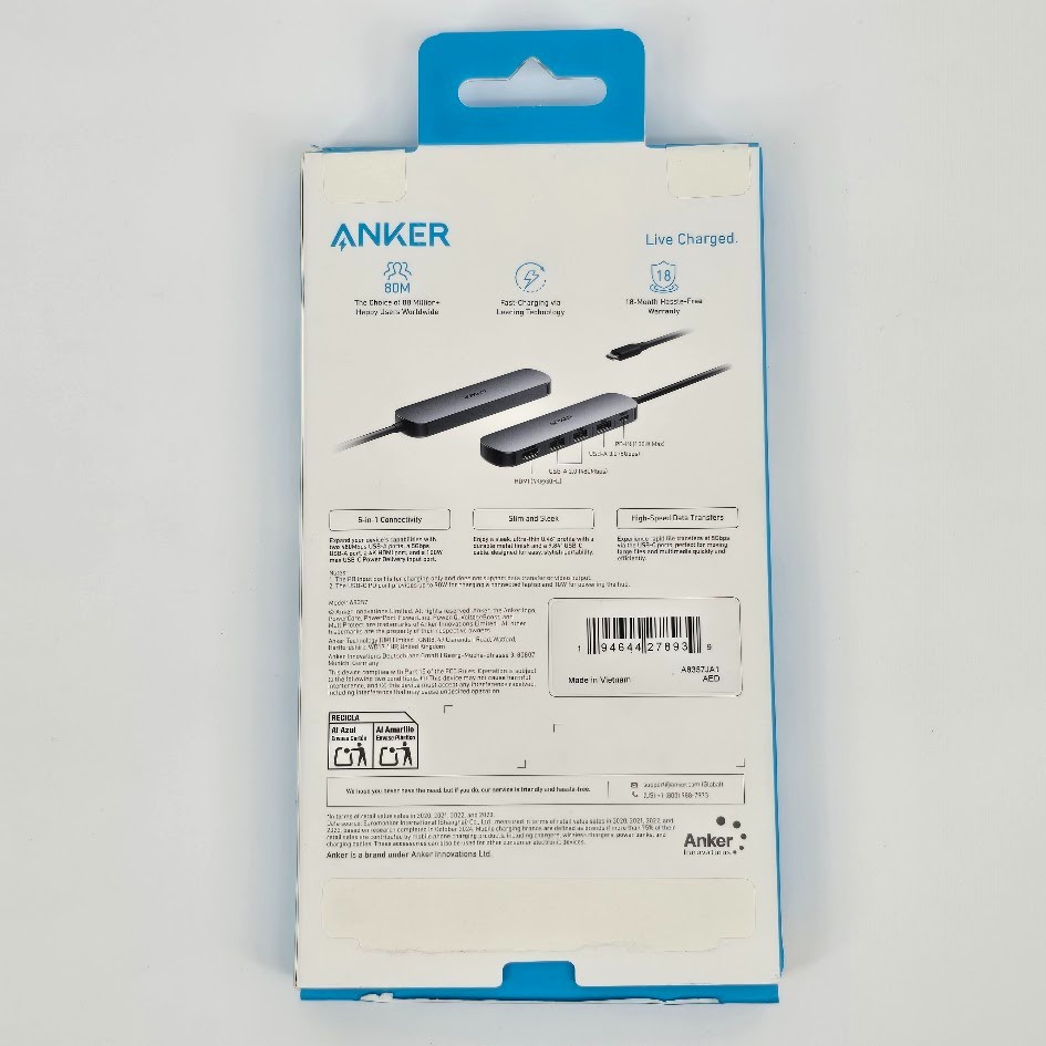 Anker 5 in 1 Hub with HDMI Docking Station – Open Box