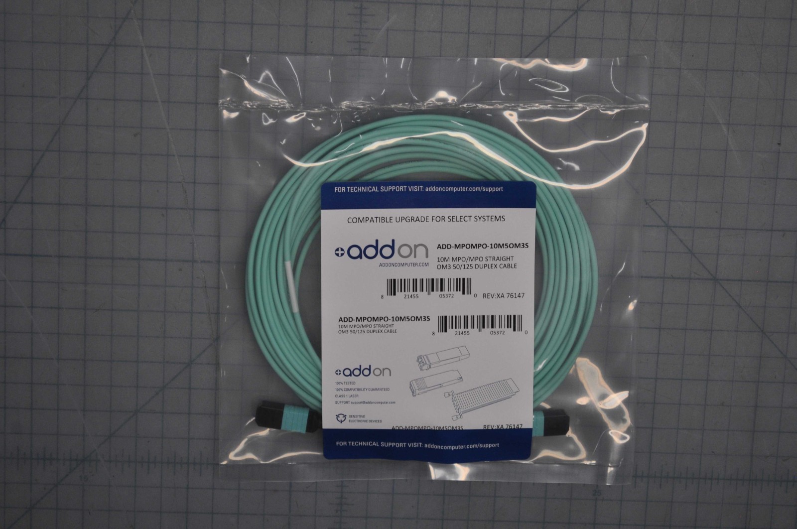 10M LOMM OM3 MPO/MPO STRAIGHT AQUA NETWORK PATCH CABLE – FIBRE OPTIC FOR NETWORK