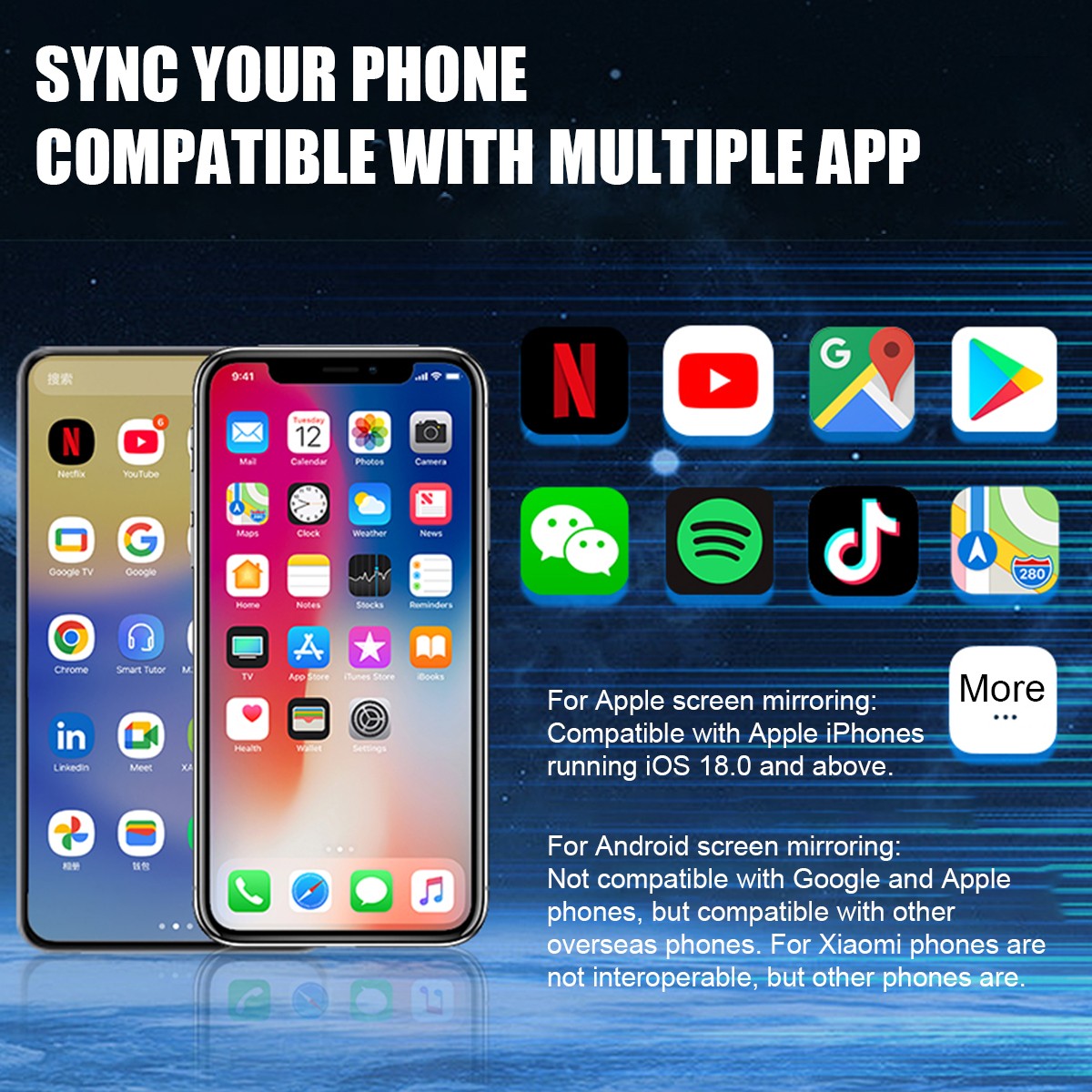 2026 Newest 4 IN 1 CarPlay Adapter Wireless CarPlay Auto Mirror Link Plug & Play