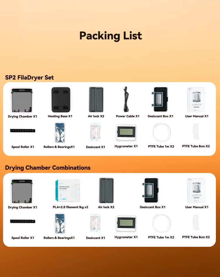 SUNLU FilaDryer SP2 Separable Dryer Box Compatible with 0.25~3KG Filament