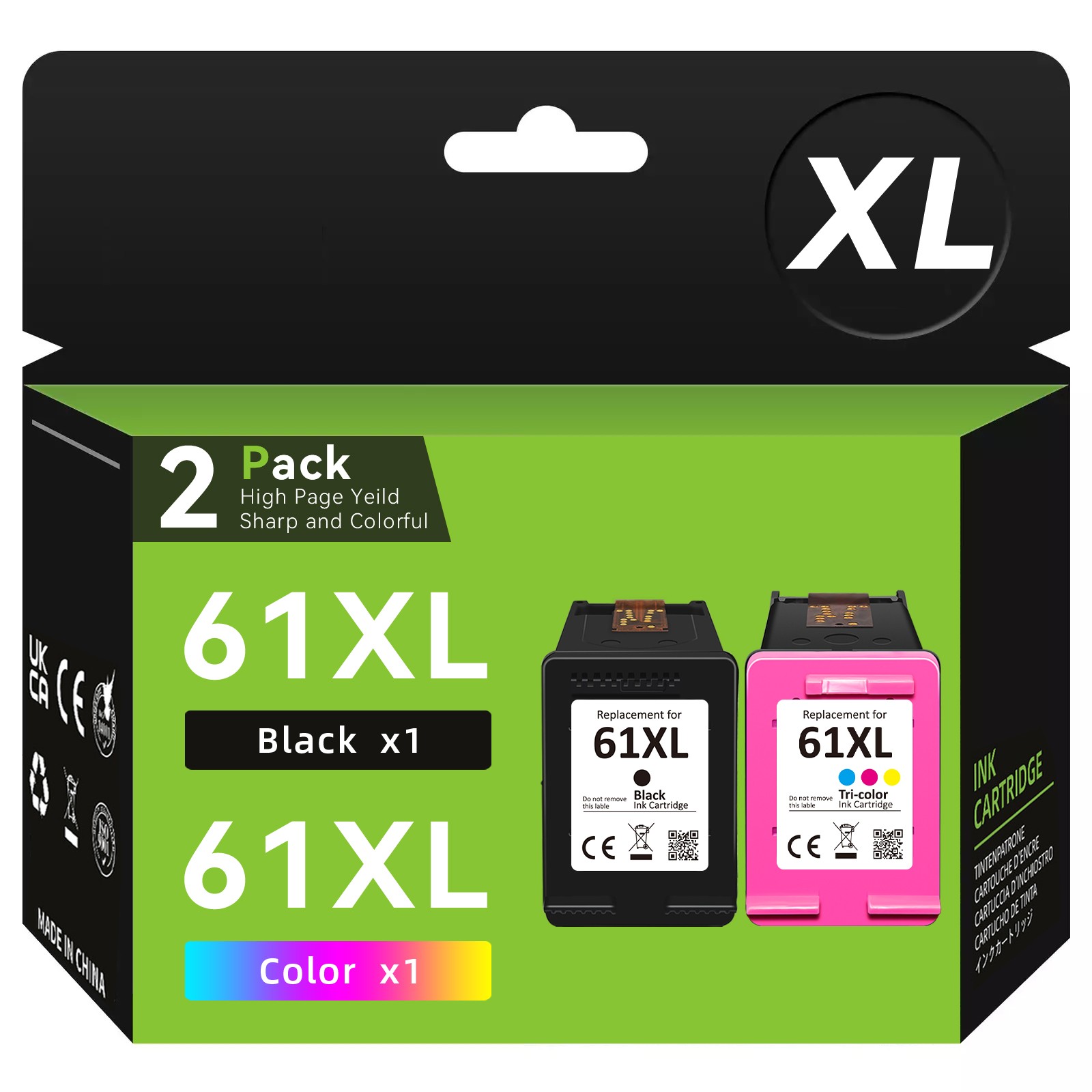 61XL Black CH563WN Color CH564WN Ink For HP ENVY 4500 4501 4502 4504 5530 Lot