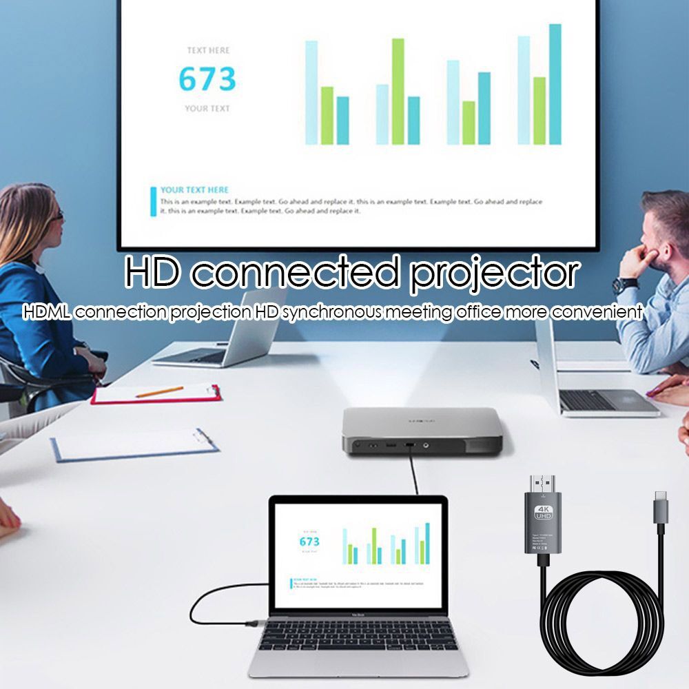 USB C HDMI Adapter 4K 60Hz USB Type C to HDMI Cable with PD 60W Charging for mac