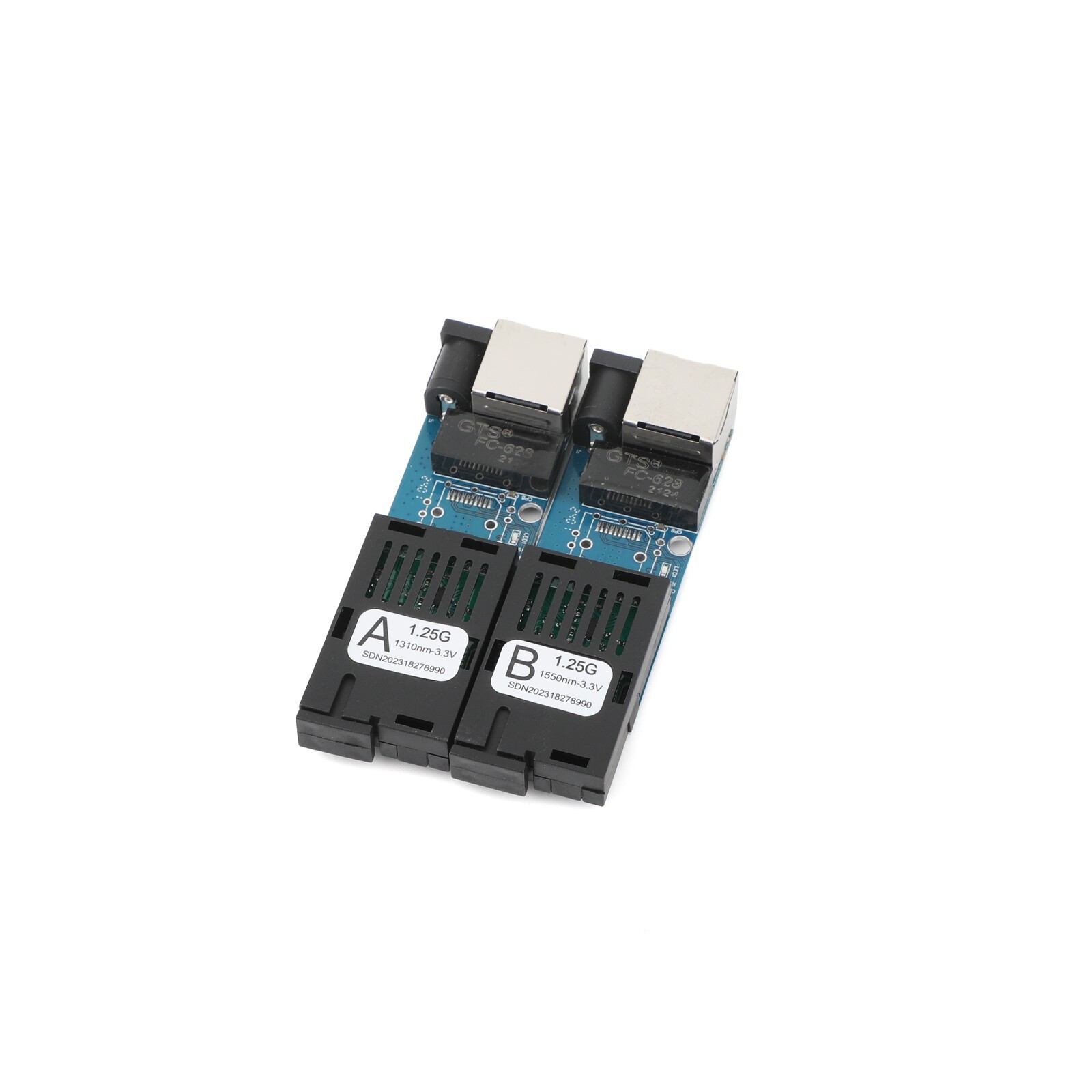 A Pair Gigabit Ethernet Media Converter Fiber Optic SC Port Singlemode 3Km 1.25G