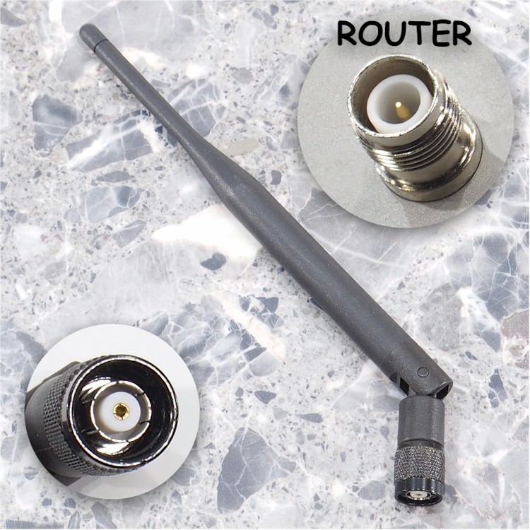 NEW 8″ Round Black WiFi Antenna *RP-TNC Male* NETGEAR/D-LINK/ASUS/TP-LINK/Amped