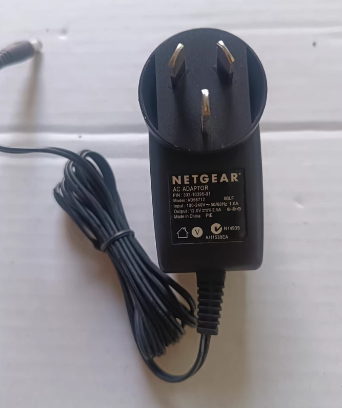 NETGEAR P/N:332-10395-01 5.5*2.1mm 12.0V 2.5A Power Supply Adapter Charger