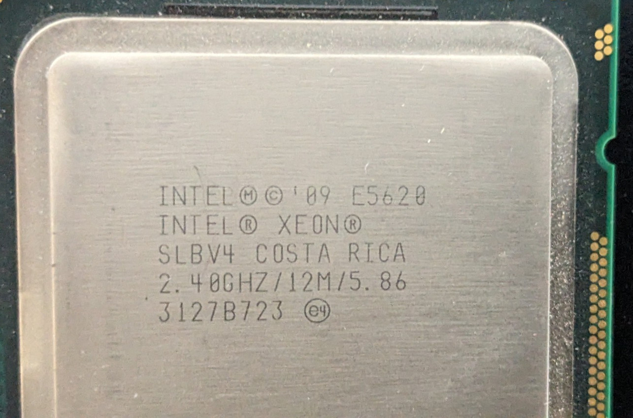 Matching pair Intel Xeon E5620 2.4GHz LGA1366 Westmere EP