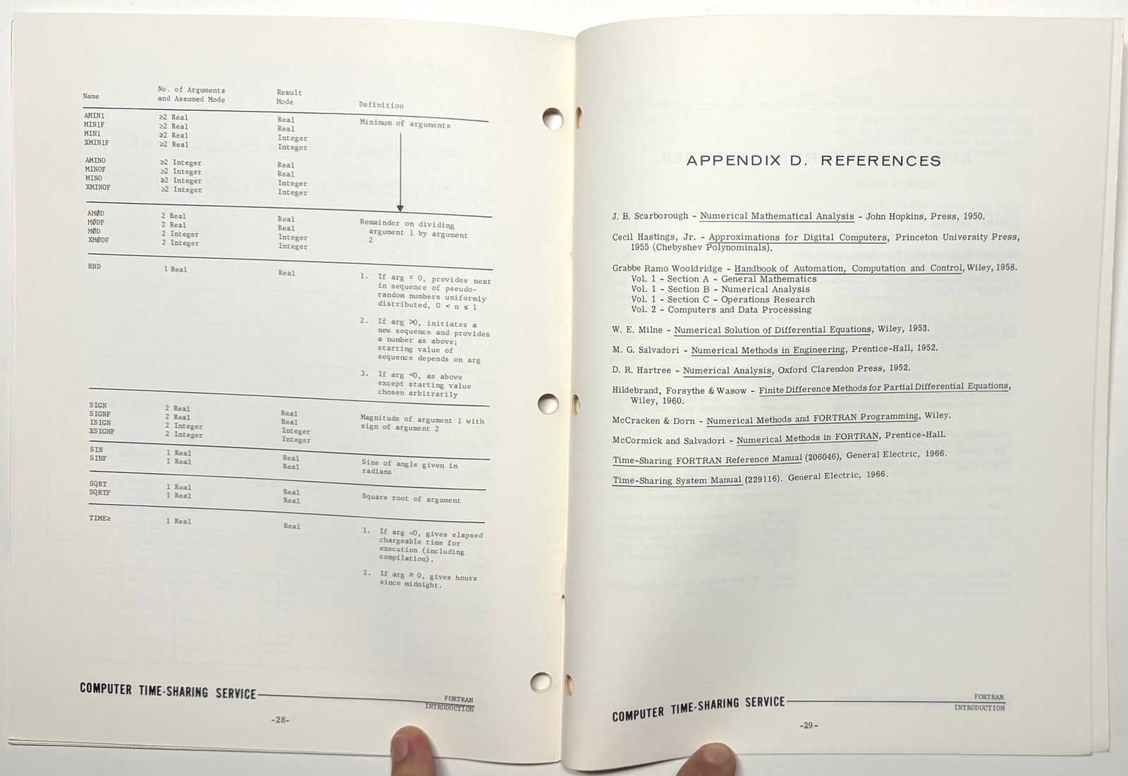 1968 GE GENERAL ELECTRIC TIME SHARING FORTRAN PROGRAMMING COMPUTER MANUAL 227106