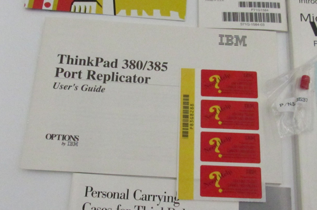 IBM ThinkPad 380 380D Laptop Booklets instructions Catalog Users Guide Set Lot