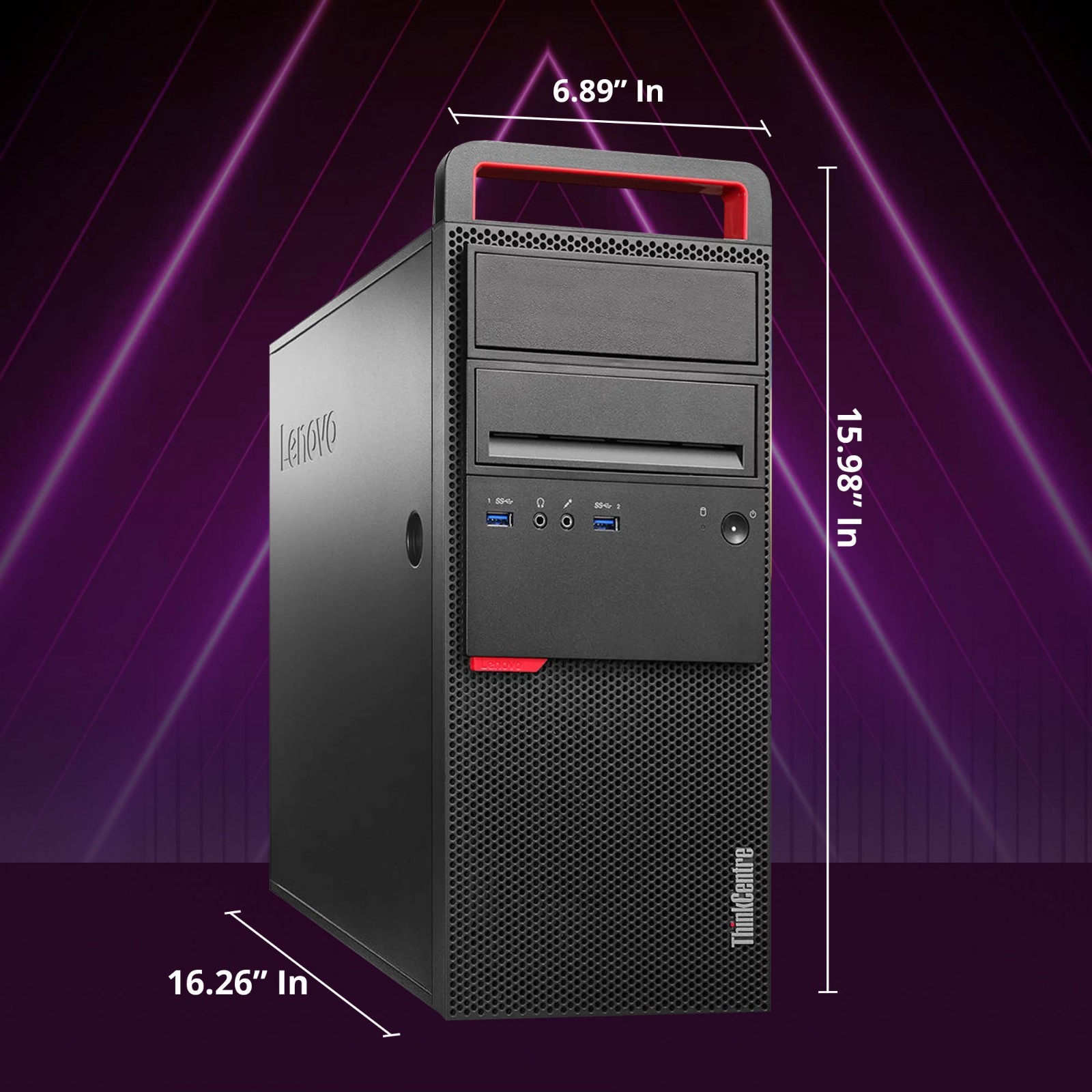 Lenovo ThinkCentre Gaming Tower PC i5-6th 16GB RAM 512GB SSD HDD NVIDIA Win 11