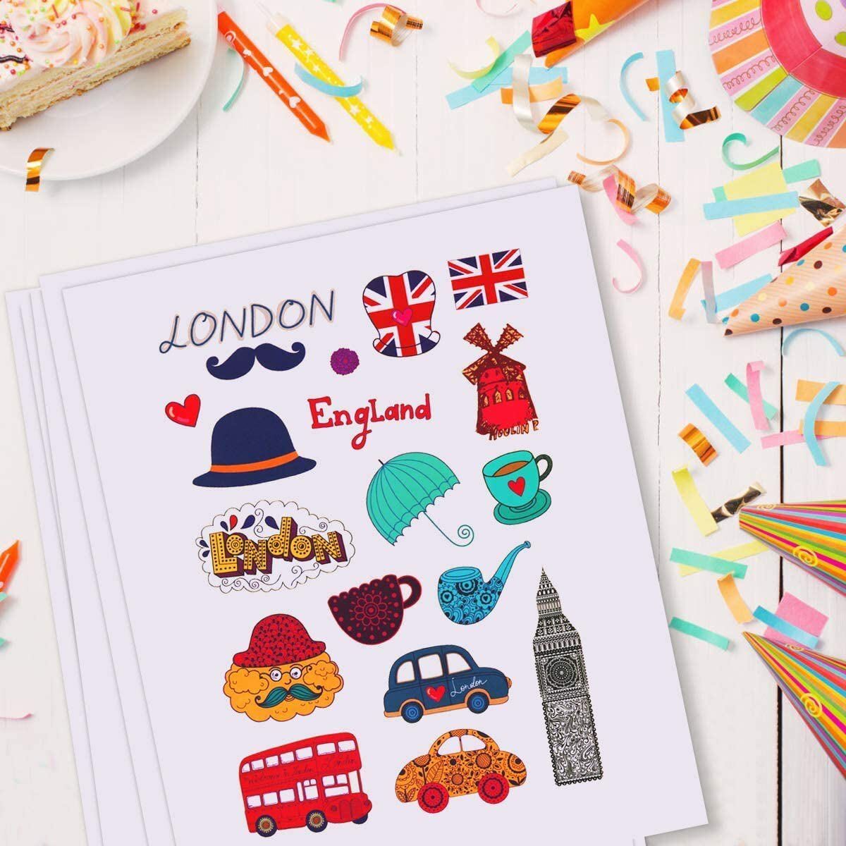 Waterproof Printable Vinyl Sticker Paper for Inkjet Laser Printer 8.5″x11″ US