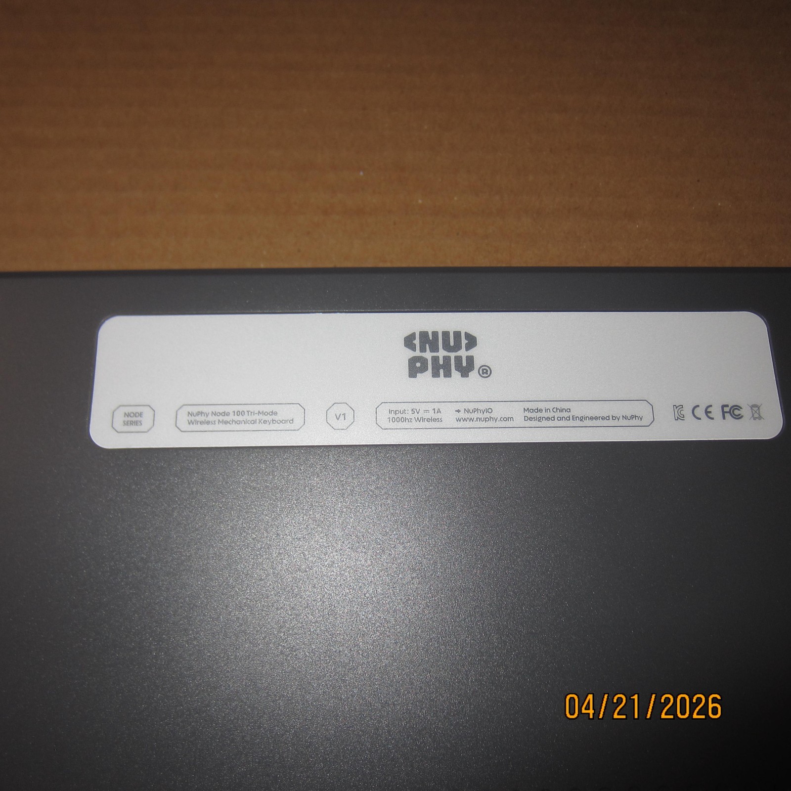 NEW Open Box NuPhy Node 100 Tri-Mode Wireless Mechanical Keyboard High Profile