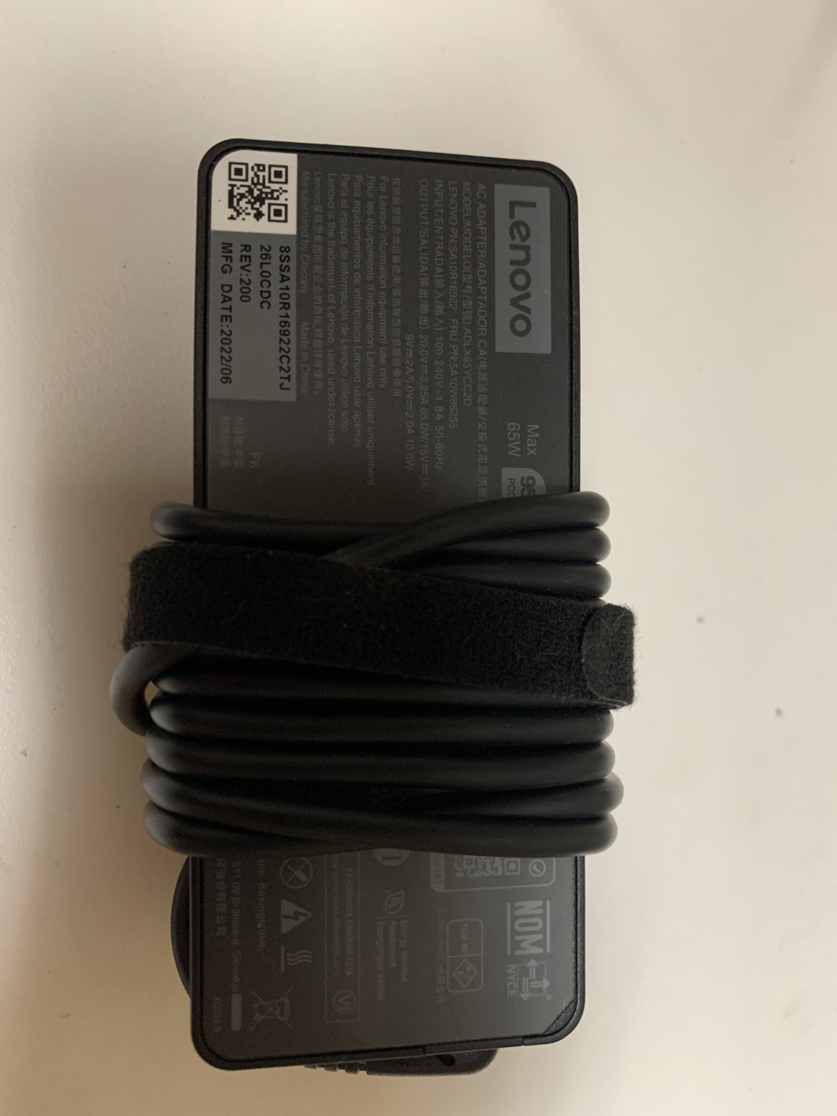 Lot of 10 Lenovo Max 65w 20V 3.25A AC Adapter USB Type C-No Power Cable!