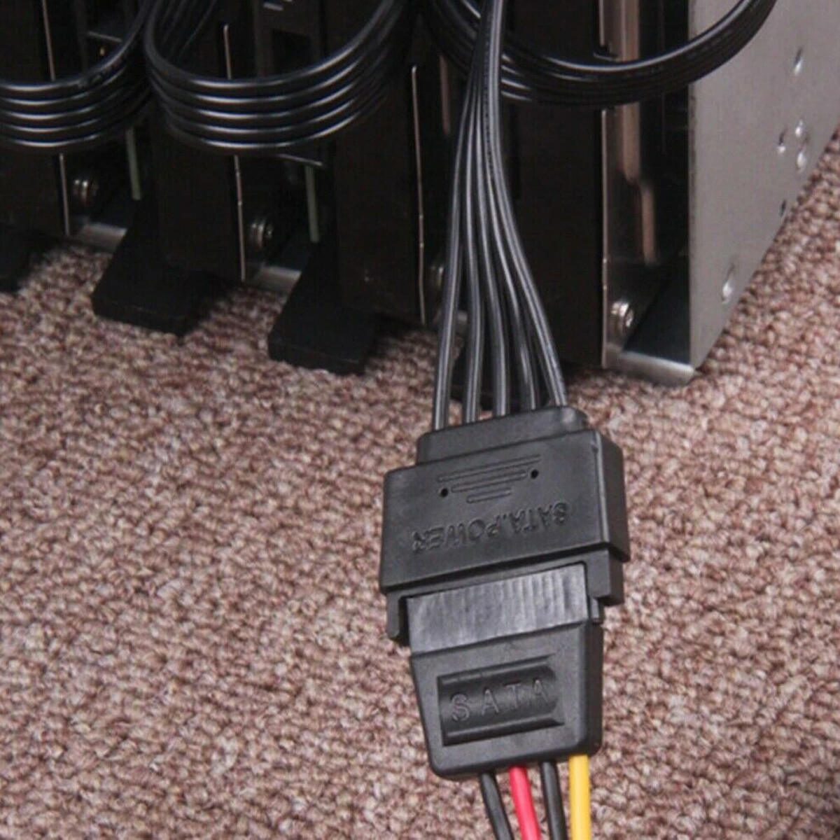 15-Pin SATA Power 1 Male To 5 Female Splitter Hard Drive Cable for HDD SSD A++