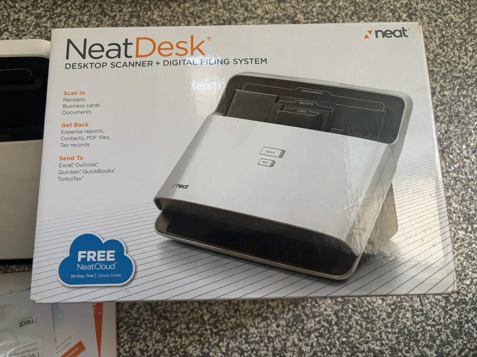 NeatDesk Desktop Scanner Digital Filing System Receipts Docs Windows ND-1000 NEW
