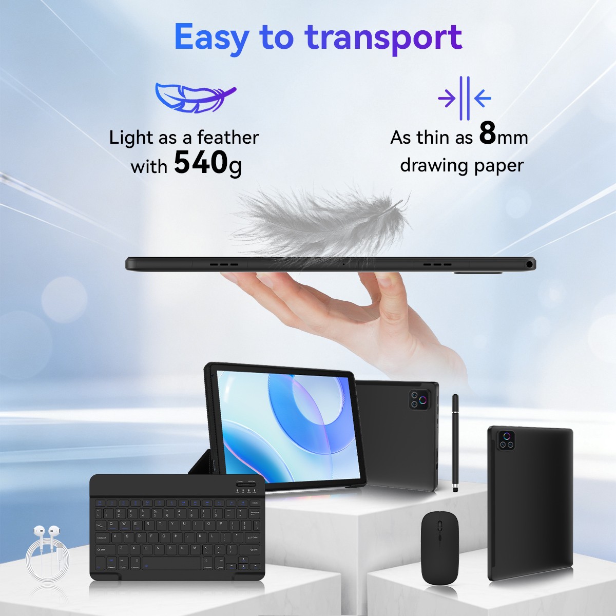 Urao New Android 16 Tablet 10.1″ HD 128GB ROM +1TB TF 5MP+8MP Octa-Core PC 2026