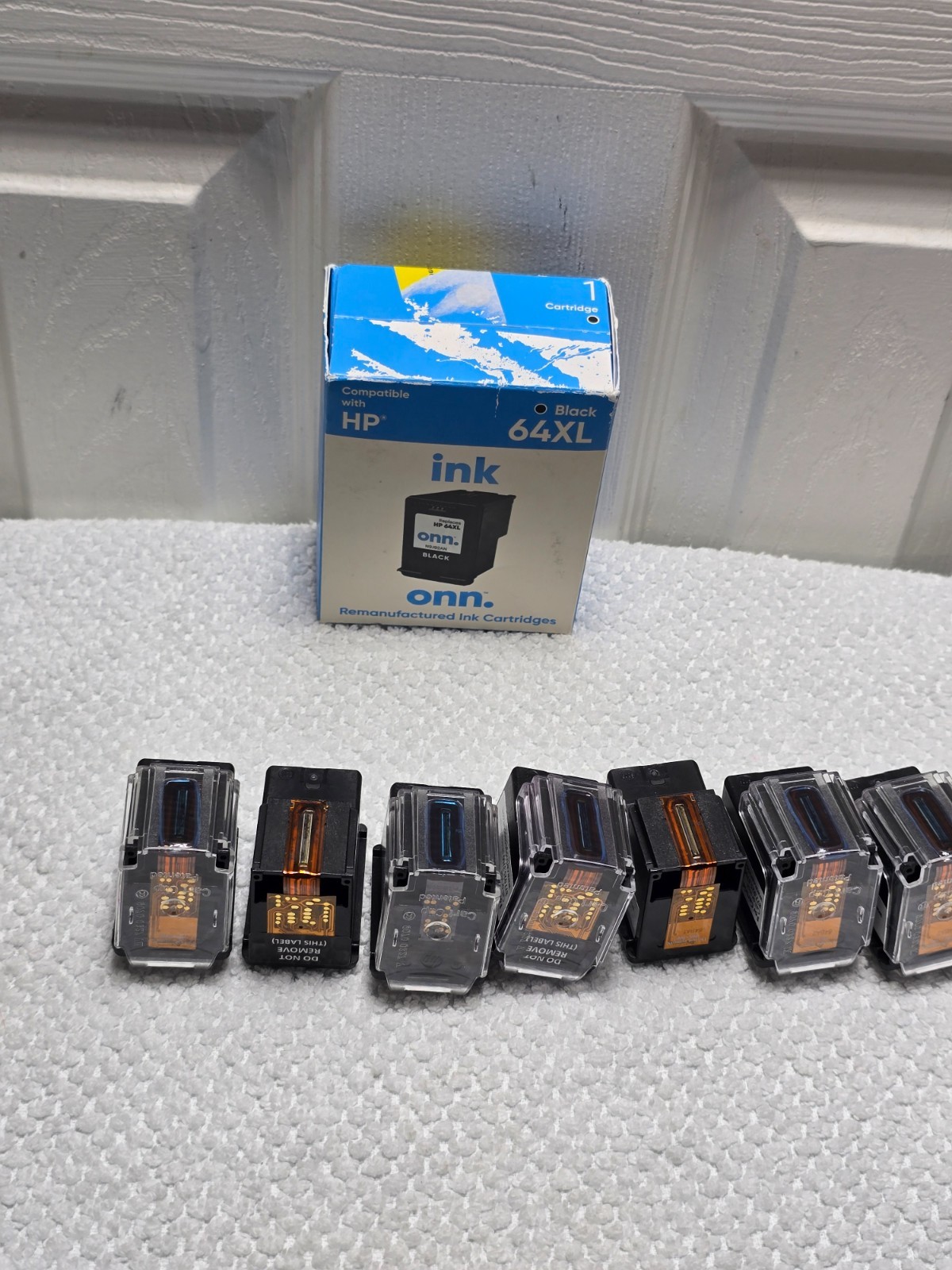 Onn N9J90AN Black Ink Catridge HP 64 64XL 681131309301 Lot of 4 Opened