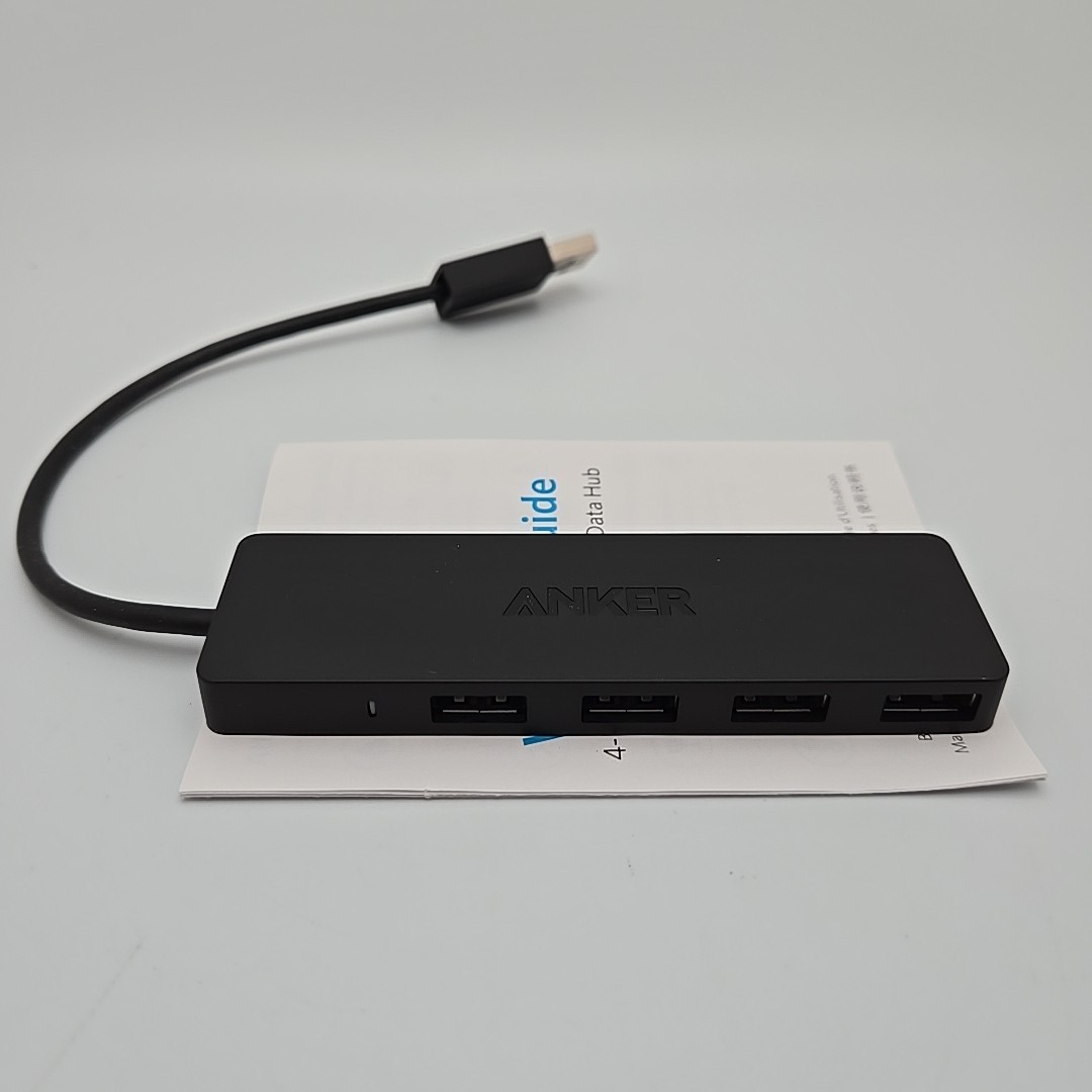Ultra Slim 4-Port USB 3.0 Data Hub Anker Lightweight Compact New Open Box A7516