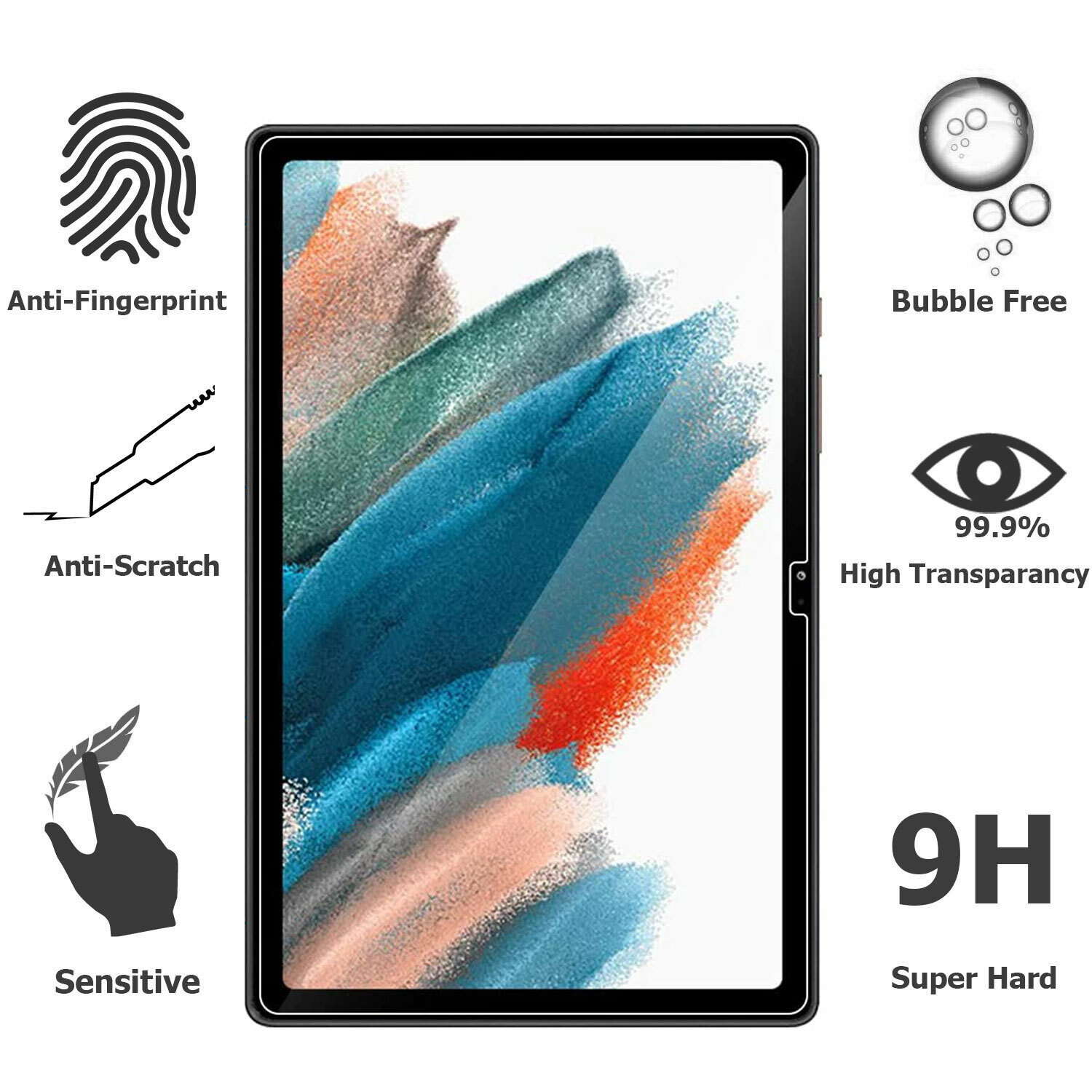 2 Pack Galaxy Tab S10 FE 10.9″ Screen Protector Tempered Glass for Tab S10 FE 5G