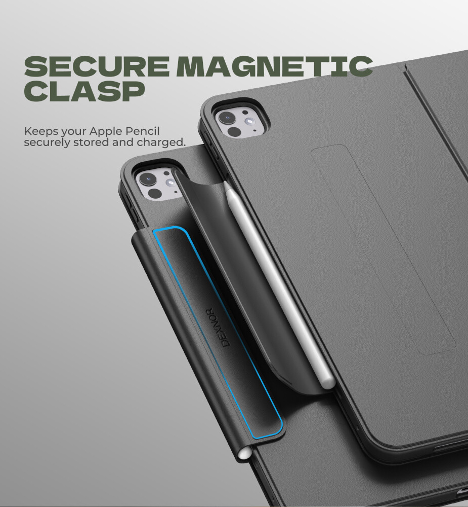 DEXNOR for iPad Pro 13 Inch Case 2024 M4 Magnetic Stand Protective Cover