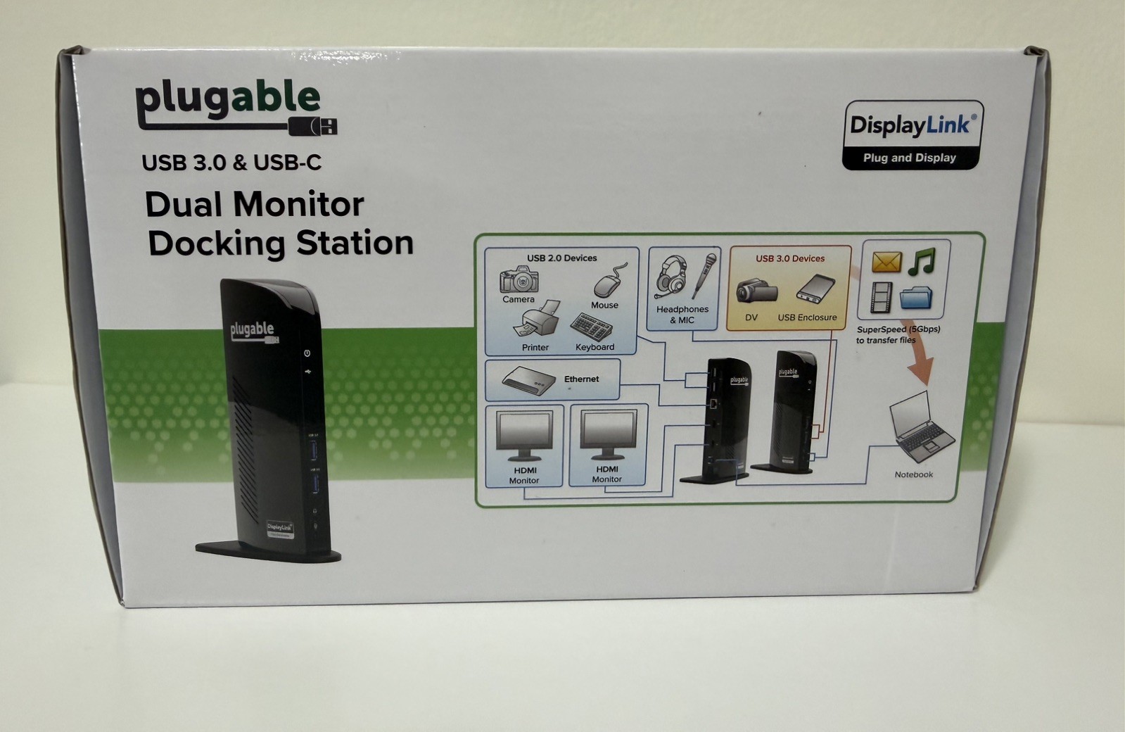 Plugable UD-3900 USB 3.0 Universal Docking Station for Windows