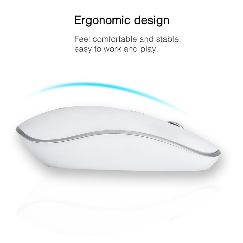 2.4G Wireless Keyboard Mouse Bundles For Apple iMac And PC Laptop Full Size Slim