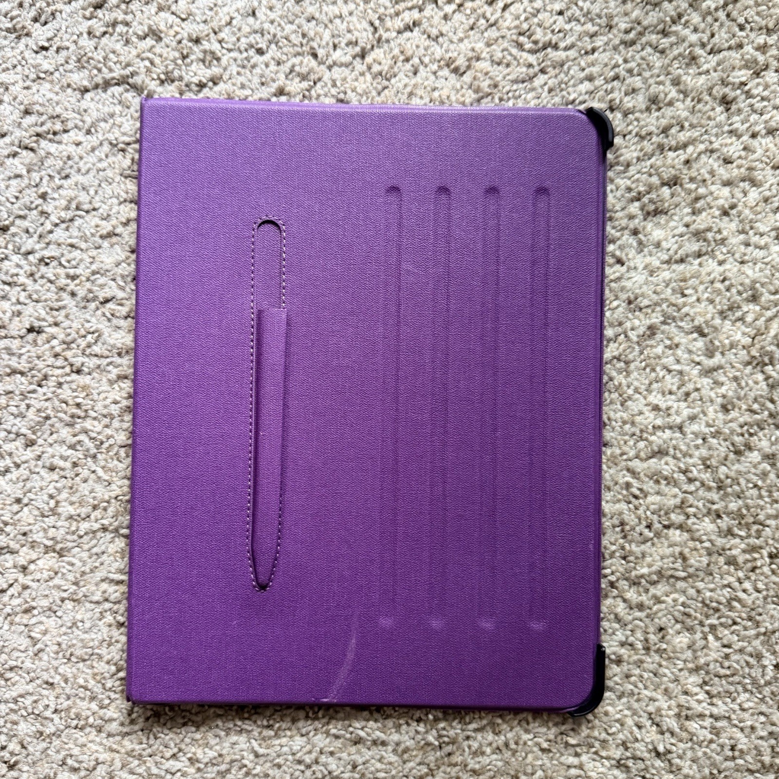 Purple Synthetic Leather Folding Folio Case w/ Stand for Apple iPad 10 in