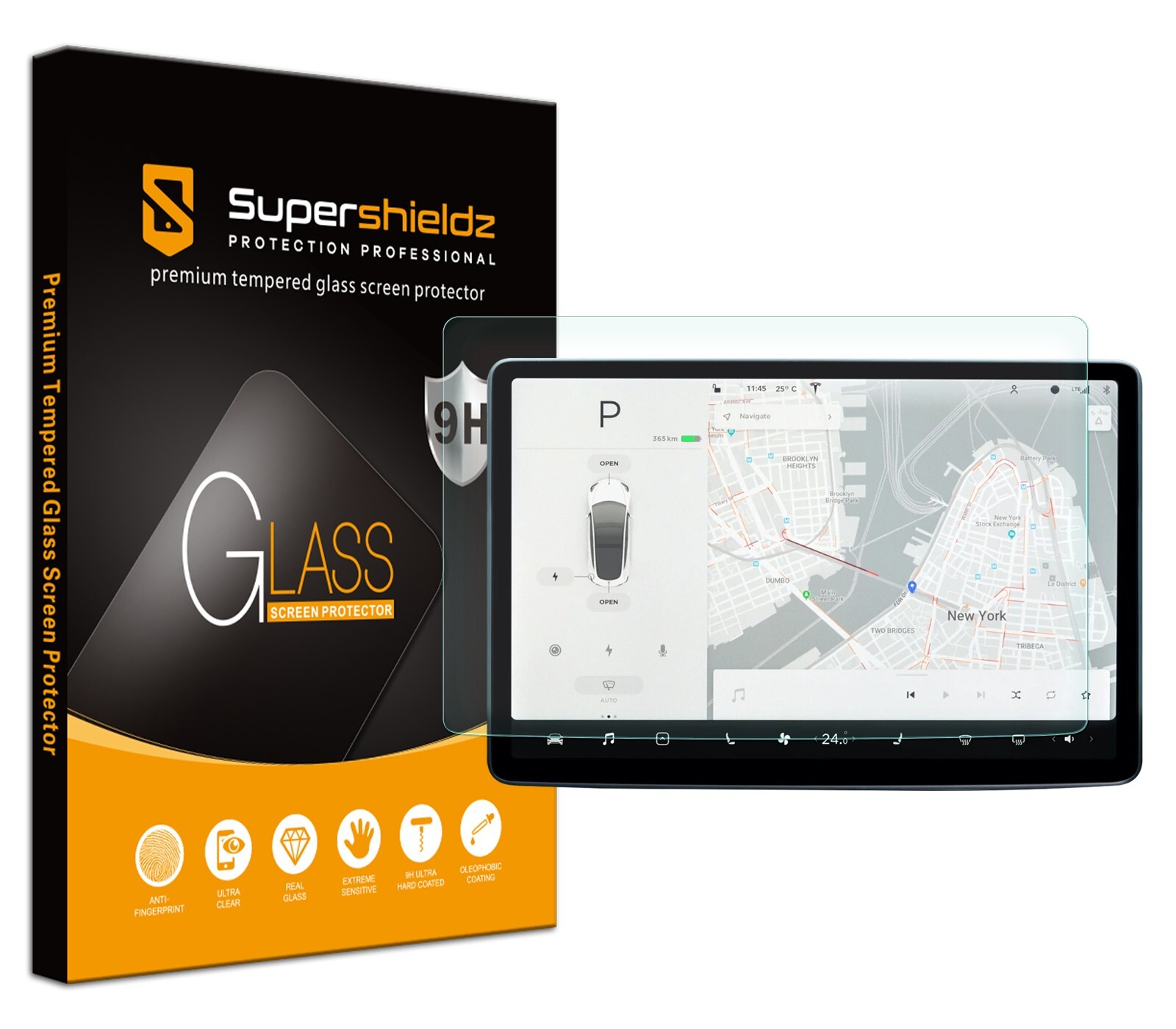 Anti-Glare Matte Tempered Glass Screen Protector for Tesla Model Y/ 3 (15 inch)