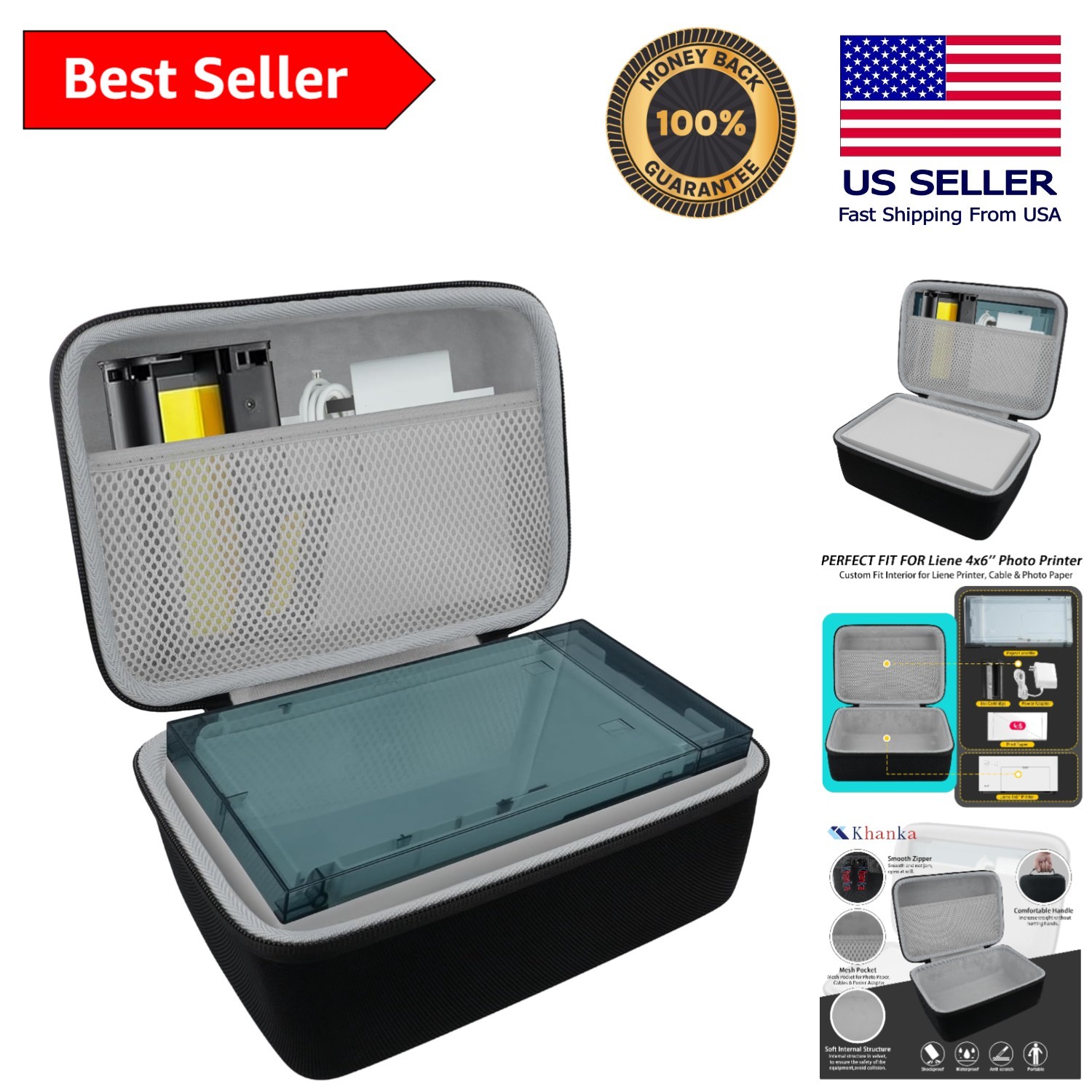 Stylish Compact Case for Liene M100/M200 Photo Printer – Dustproof & Protective