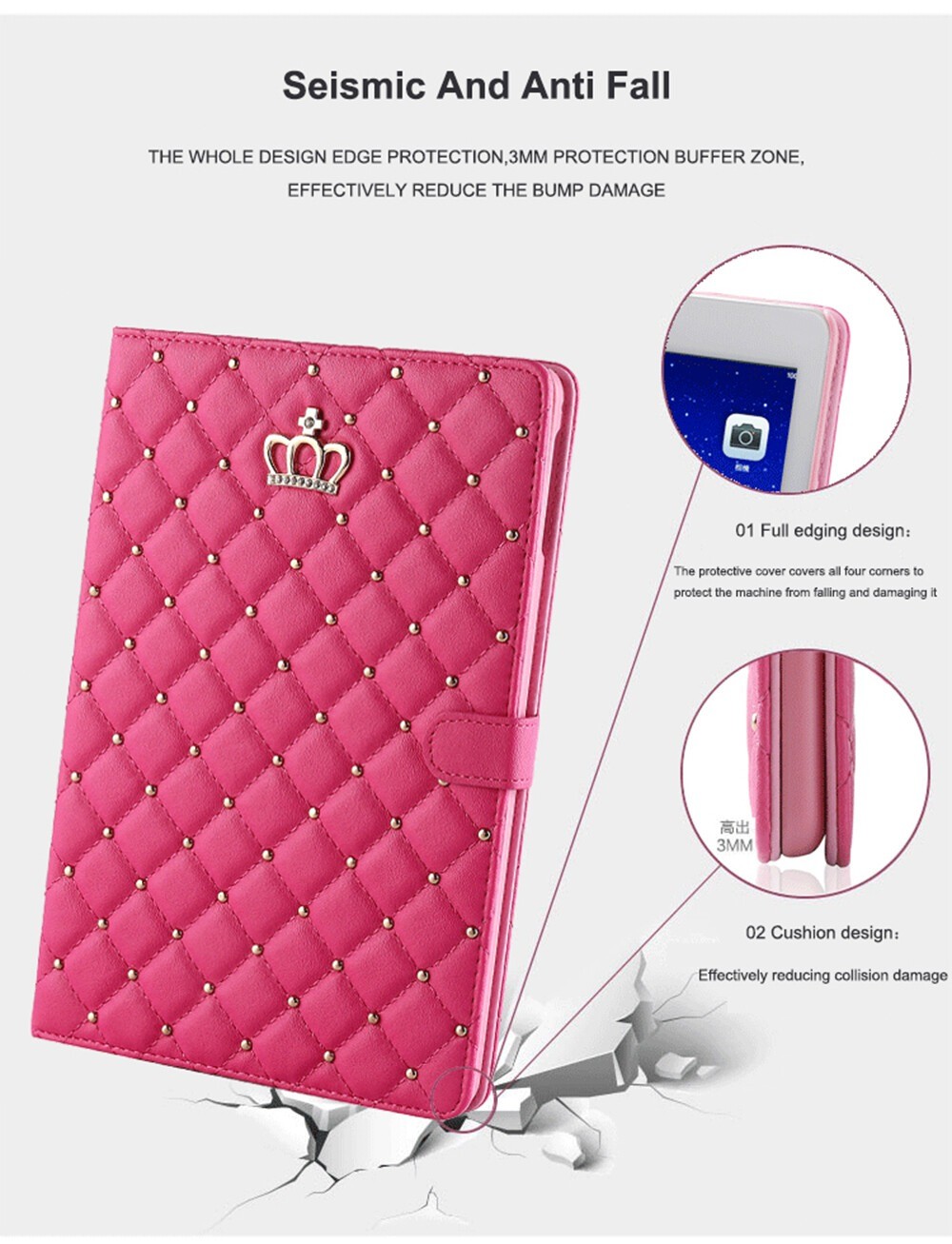 For iPad (A16) 11th/10th/9th/8th/7th/6th/5th Generation 9.7″ Stand Case Cover