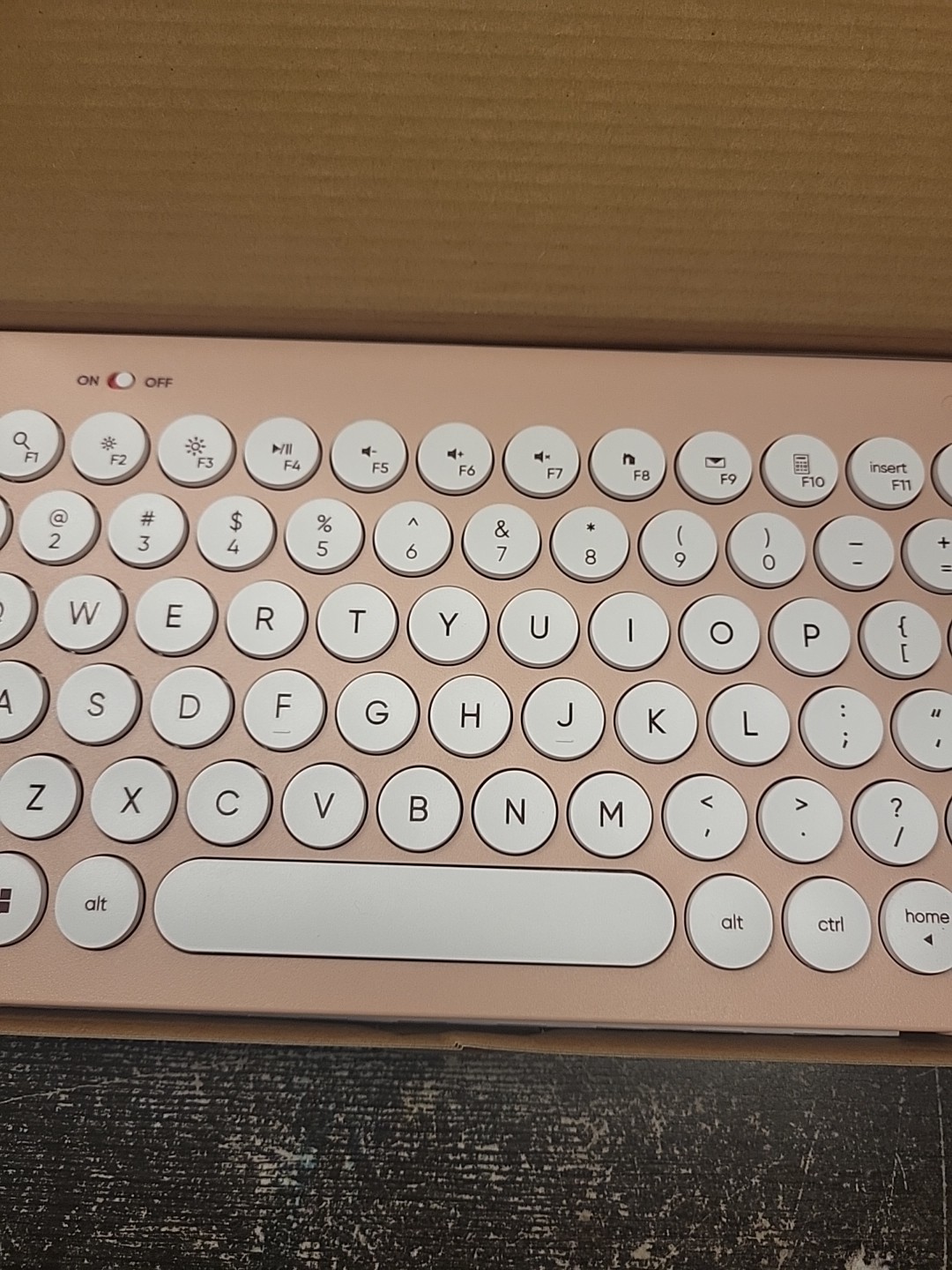 Mini Compact Wireless Keyboard 78 Keys Pink