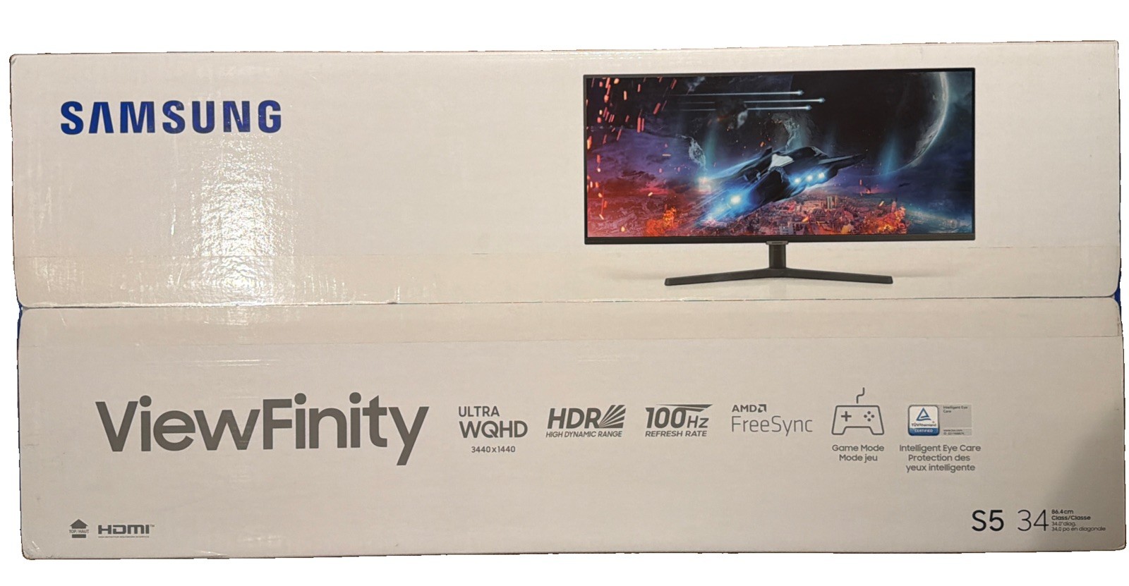 SAMSUNG ViewFinity S5 34″ Ultra-WQHD Monitor 100Hz, 5ms, HDR10, AMD FreeSync NEW