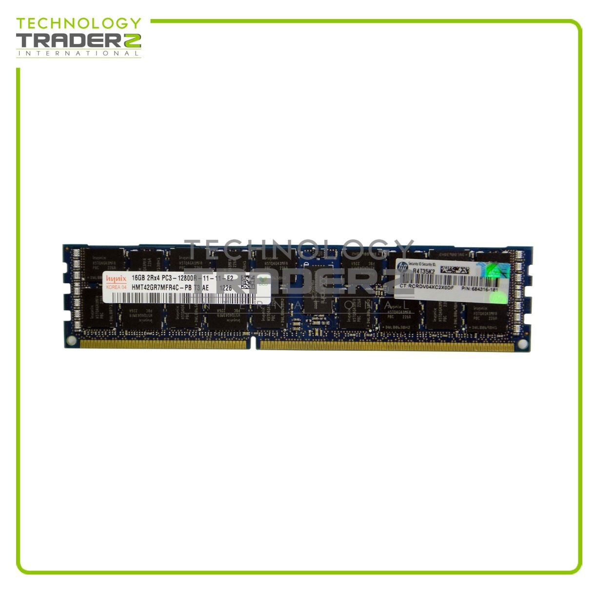 LOT OF 50 684066-B21 HP 16GB PC3-12800R 2RX4 DDR3-1600 ECC REG Memory 684316-181