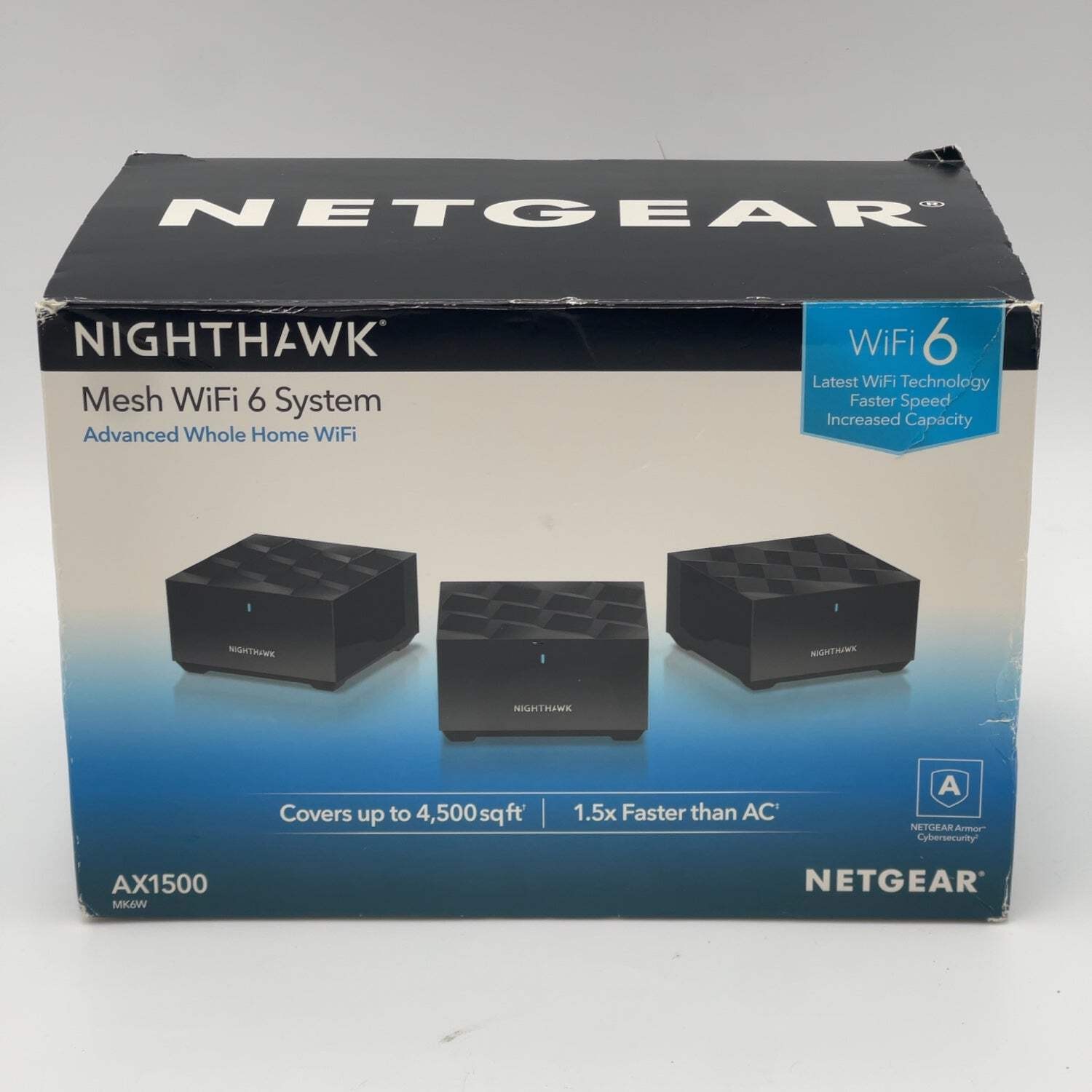 NETGEAR Nighthawk Mesh WiFi 6 System Dual Band WiFi 6 AX1500 Mesh WiFi Router