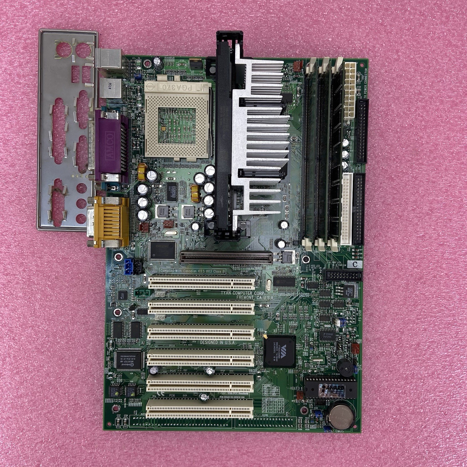 Tyan S1854 Motherboard Intel Pentium III/Xeon 528MHz 383MB RAM w/IO Shield