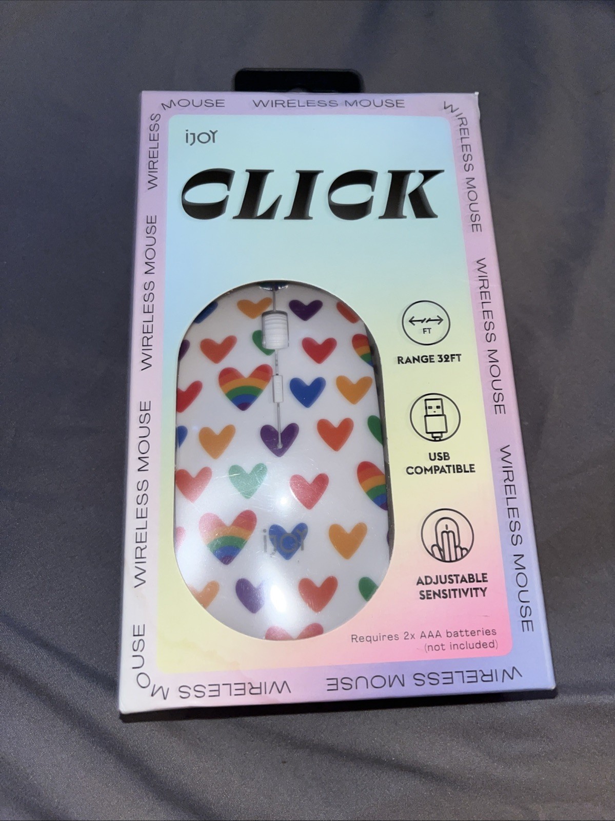 NEW Heart Patterned WIRELESS Optical Computer Mouse Great GIFT IDEA!