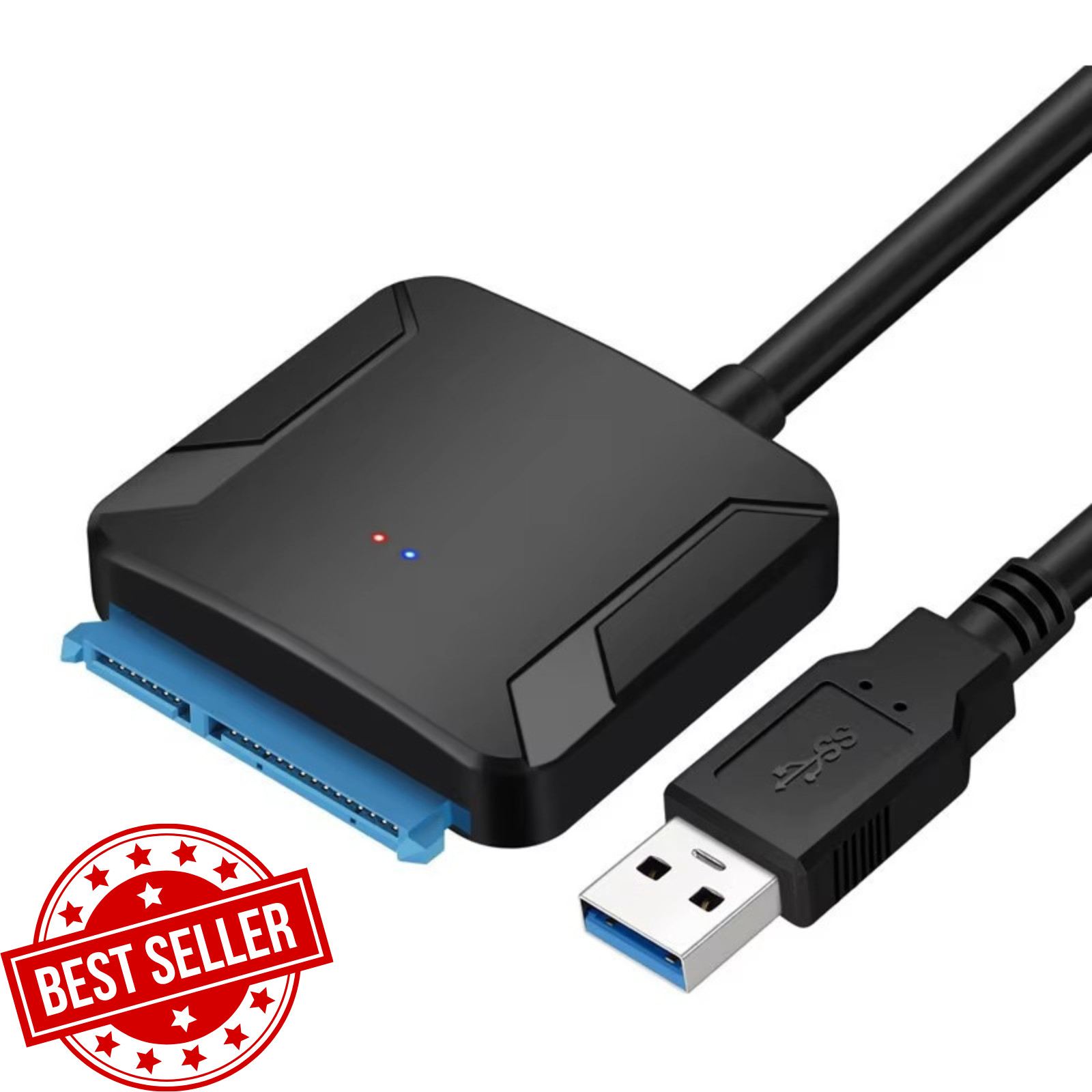 USB 3.0 to SATA III Adapter for 2.5″ 3.5″ SSD HDD Hard Drive with 12V/2A Power