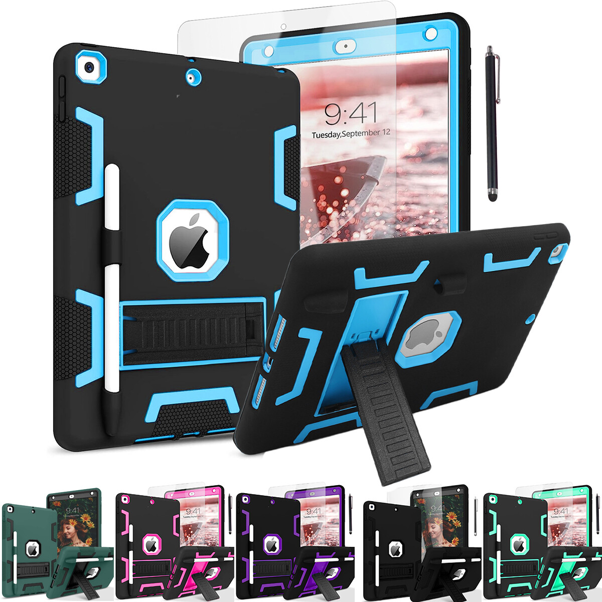 Case For iPad 9th 8th 7th Gen 10.2″ Heavy Duty Shockproof Cover+Screen Protector