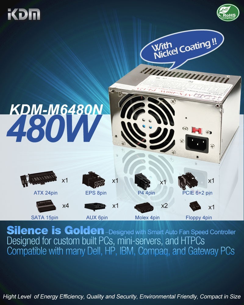 480W Power Supply Dell Studio XPS 435MT N250K J860K DPS-360FB-1A PS-5361-2 50N