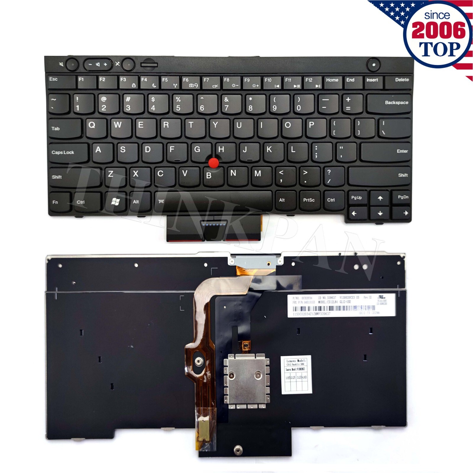 OEM US Backlit Keyboard for Thinkpad T430 T530 W530 L430 X230 (Not For X230S)