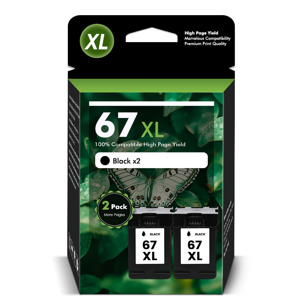 67XL Black & Color Ink Compatible for HP 67 Deskjet 4100e 4110e 4120e Plus 4122