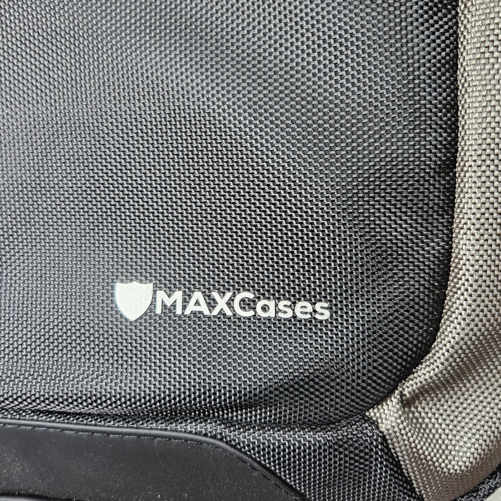 MAXcases Black Gray Slim Tech Backpack Laptop Bag with USB Charging Port