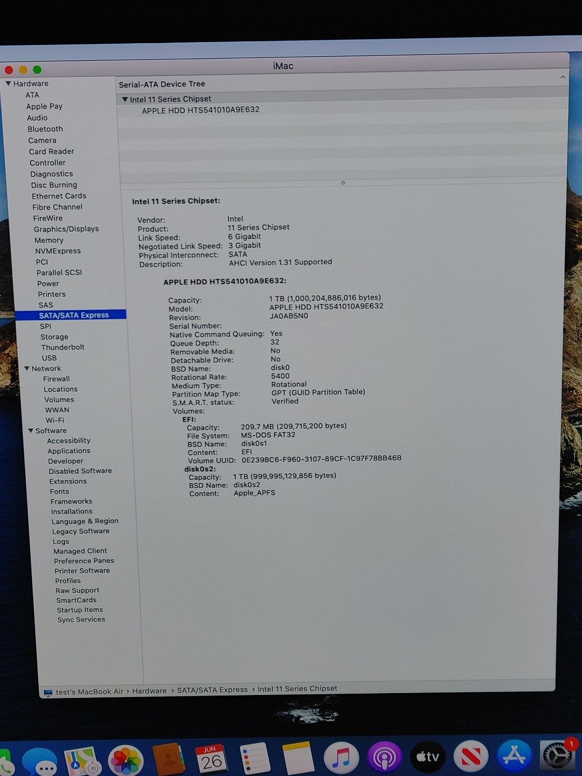 2019 iMac 21.5 IN A2116 MRT32LL/A i3-8100 3.6Ghz 16GB RAM 32GB SSD 1TB HDD
