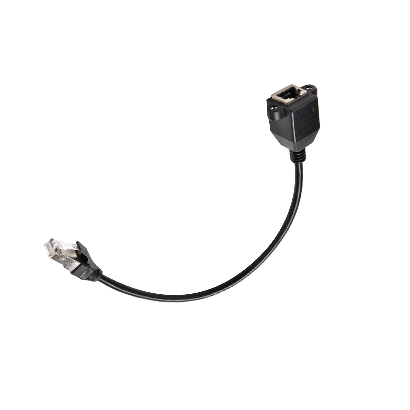 1ft RJ45 Male to Female Screw Panel Mount Ethernet Cable LAN Network Cable