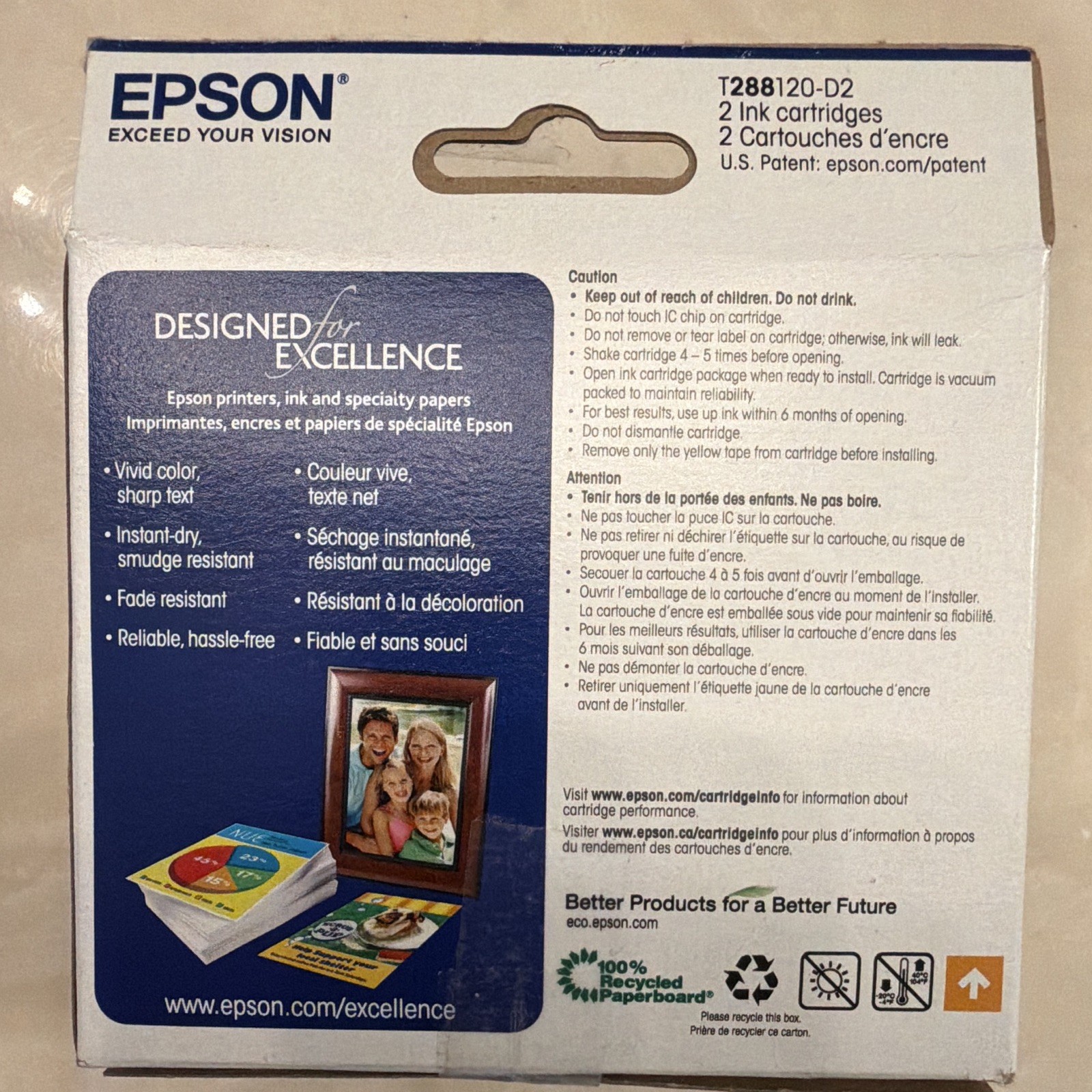 Epson Genuine/Original 288 Black Inkjet Ink Cartridges 2-Pack T288120-D2