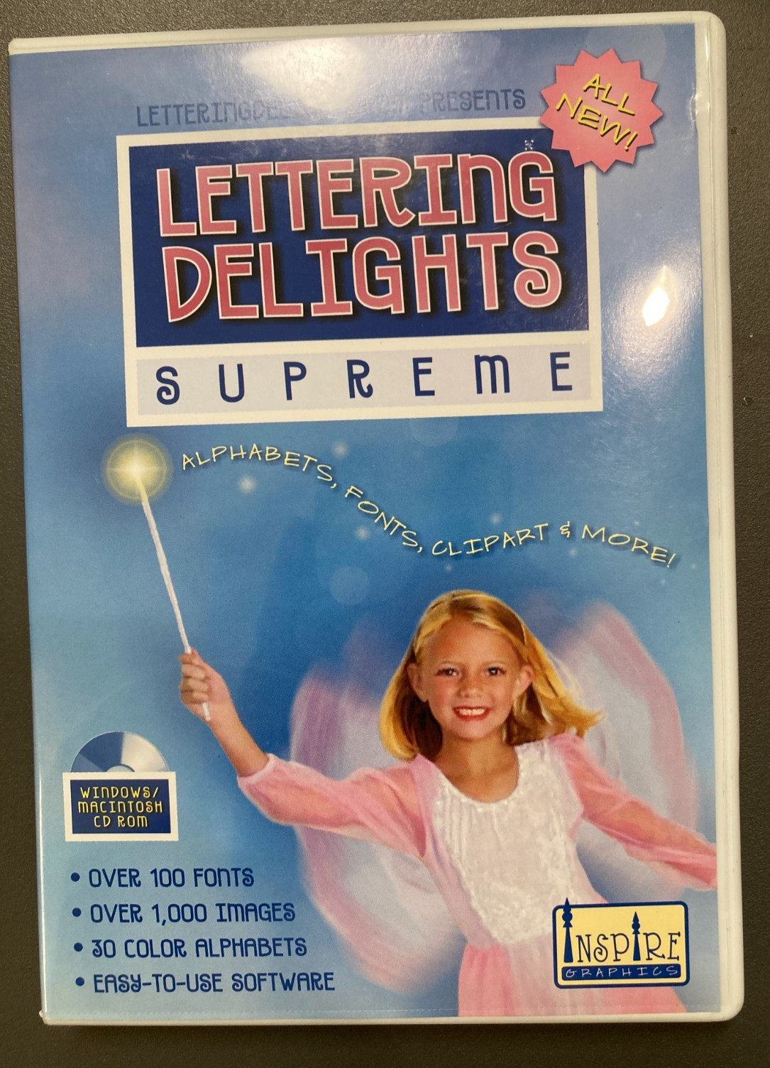 Lettering Delights Supreme CD Rom PC Alphabets Fonts Clipart CD VF 603019001411
