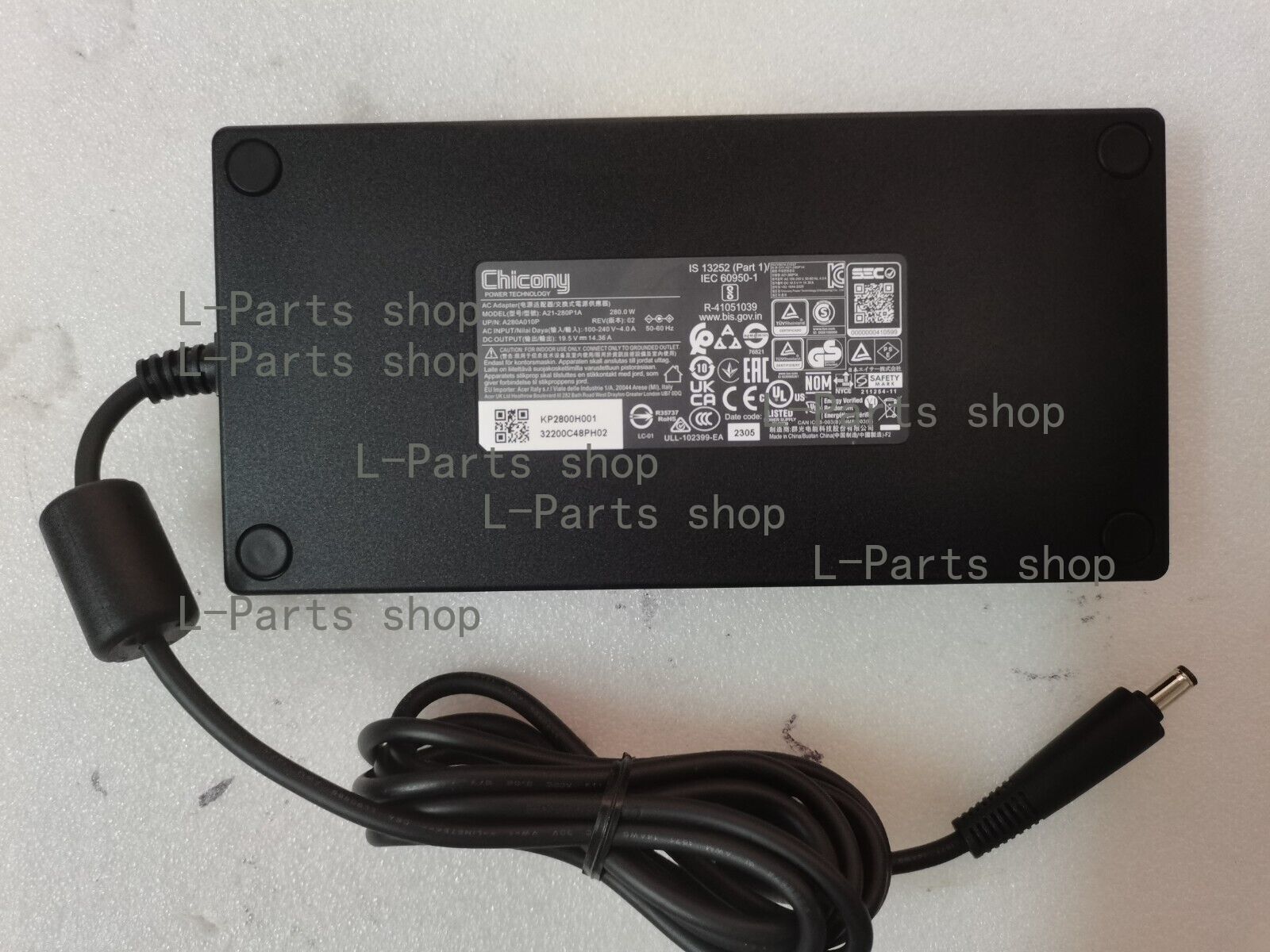 OEM Chicony 19.5V14.36A A21-280P1A REV:02 For ACER 280W 5.5*1.7mm Adapter Laptop