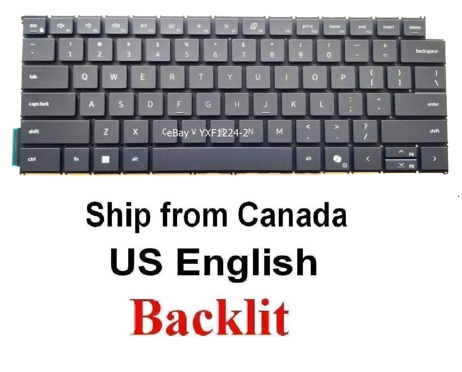 Keyboard for Dell 14 Plus 2-IN-1 DB04250 DB04255 – US English Backlit
