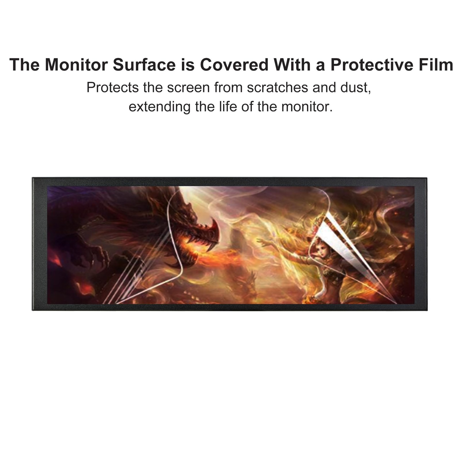 wisecoco 7.84 Inch Mini Monitor HD IPS 1280×400 Secondary Screen Stretched Ba