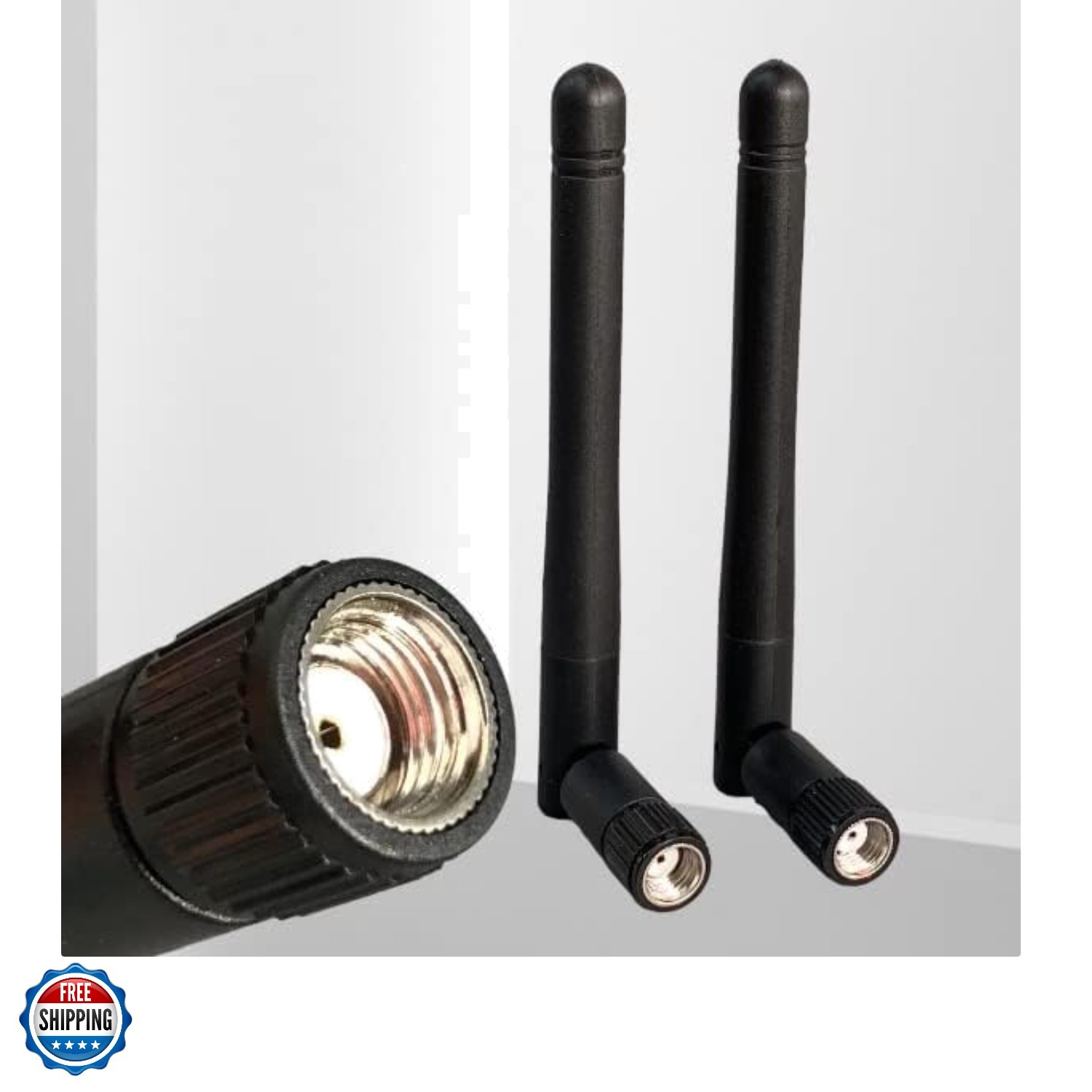 2-Pack Dual Band WiFi 2.4GHz 5GHz 5.8GHz 3dBi MIMO RP-SMA Male Antenna for Wi…